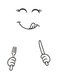 Itelker Smile Happy Face Wall Sticker Black