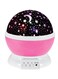 Generic Rotary Flashing Star Moon Projector Night Light Pink/Black/White 14.5X13X13cm