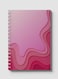 Lowha Spiral Notebook With 60 Sheets And Hard Paper Covers With Abstract Pink Paper Cut Style Design, For Jotting Notes And Reminders, For Work, University, School