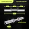 YALLA HomeGym Pair of 20&quot; Olympic Dumbbell Handles Commercial Grade Loadable Dumbbell Bars for 2-inch Olympic Weight Plates