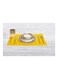 Princess 4-Piece Dobby Jacquard Placemat, Yellow 30X50cm