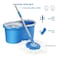 Home 360 Spin Mop And Bucket With Stainless Steel Handle Blue