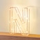 Golden Letter N Glowing with LED Lights 25cm