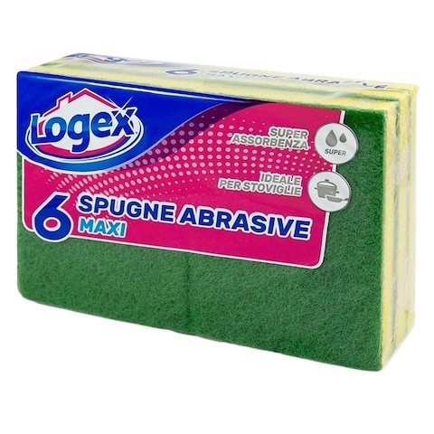 Logex Scouring Pads 9.5x13x3cm 6 Count