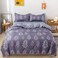 RISHAHOME 4 Piece Single Size Duvet Cover Set Microfiber 160x210 cm Spun Pearl