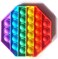 Doreen Push Pop Bubble Sensory Decompression Toys, Autism Special Needs To Relieve Pressure Silicone Pressure Toys, Squeeze Sensory Toys (Rainbow Color) (Polygon) (Gc1513A)