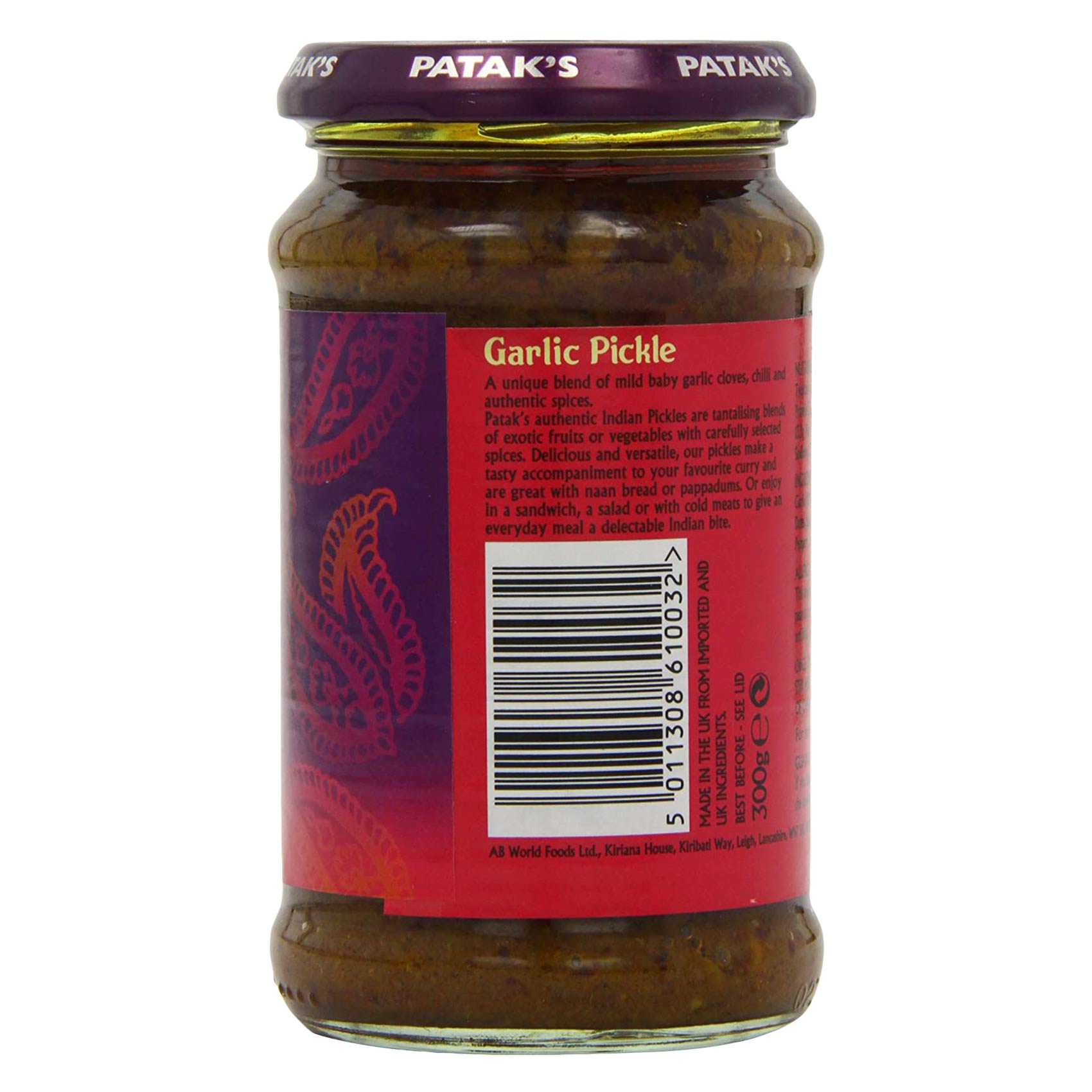 Pataks Garlic Pickle 300 Gram product thumbnail 3