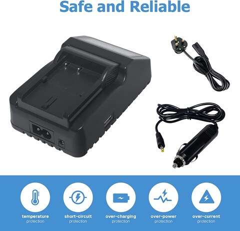 DMK Power BP-511 1560mAh Battery with LCD Quick Charger Compatible with Canon EOS 5D 50D 40D 20D 30D 10D Digital Rebel 1D D60 300D D30 etc,