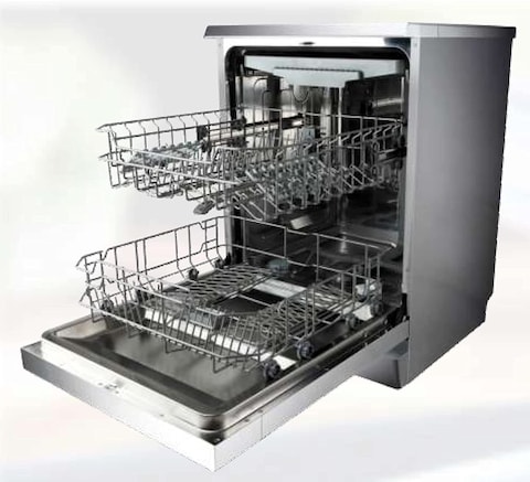 Sharp 8 Programs 14 Place Settings 3 Layered, Stainless Steel Tub Free Standing Dishwasher Silver ~ QW-MA814-SS3