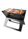 Portable BBQ Charcoal Grill Black 48x31x40cm