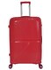 Morano Hard-Side Luggage Set For Unisex Polypropylene Lightweight 4 Double Wheeled Suitcase With Built-In TSA Type Lock (Set Of 3 Pcs, Red)