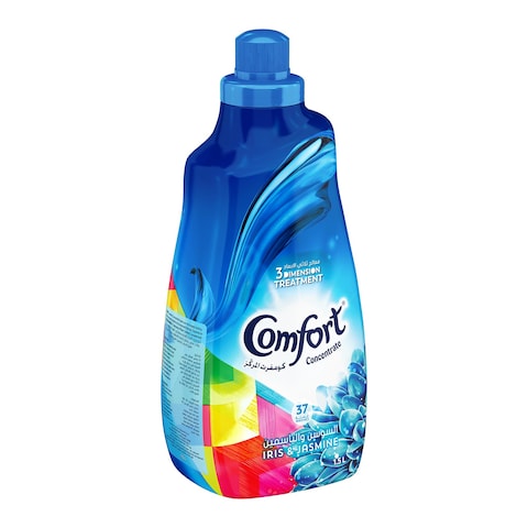 Comfort Concentrated Fabric Softener,  Iris &amp; Jasmine, for long-lasting fragrance,  1.5L