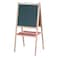 Aibecy-Folding Kids Wooden Art Easel Chalkboard White Drawing Board Dual-sided Magnetic Education Board with Storage Tray