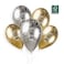 12" Shiny Gold &amp; Silver Happy New Year 25Ct