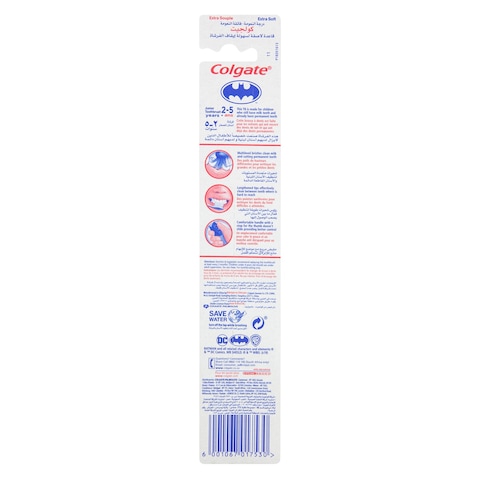 Colgate Batman Themed Manual Kids Toothbrush Extra Soft 2 to 5 Years