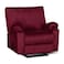 In House Velvet Rocking &amp; Rotating Recliner Chair - Burgundy - H1