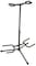 Mike Music Adjustable Double Guitar Stand; Holds Two Electric or Acoustic Guitars (Double Stand, Black)