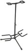 Mike Music Adjustable Double Guitar Stand; Holds Two Electric or Acoustic Guitars (Double Stand, Black)