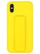 FOCUS Finger Grip Holder and standing cover with Car Magnetic Multi-function Shockproof Protective Case Cover For iphone X / Xs Yellow