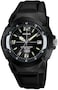 Casio - Enticer Men's Black Dial Resin Band Watch - MW-600F-1AVDF