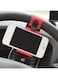 Bluelans - Auto Car Steering Wheel Mount Holder Rubber Band For Iphone Smartphone Red