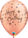 11" Birthday Elegant Sparkles &amp; Swirls Rose Gold 25ct