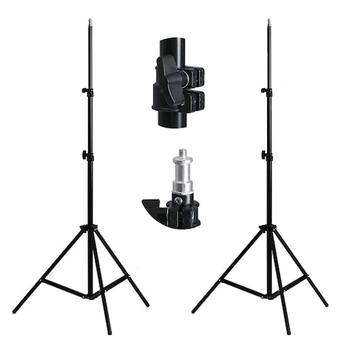 O Ozone Professional Photo Photography Studio 200Cm Height Stodio Light Stand Tripod For Relfectors, Softboxes, Lights, Umbrellas, Backgrounds, DSLR [2 Per Pack] 1/4&quot; Thread Mount [Upgraded]