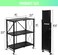 Sky-Touch Shelf Foldable Storage Shelving Unit 3 Tier, Storage Shelves Kitchen Cabinet Storage Rack With Caster Wheels, Multi-Shelf Foldable Storage Shelves For Living Room Bedroom Kitchen