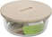 Royalford Round Glass Food Storage Container With Bamboo Lid, 1300 ml Capacity
