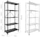 5 Layer Shelf Foldable Storage Shelving Unit with Wheels，Metal Storage Rack Display Rack for Garage Kitchen Pantry Closet Laundry