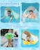 Free Swimming Baby Infant Pool Float With Sun Canopy Inflatable Floatie Sponge Safety Bottom Support Water Toys Swim Trainer For Age Of 3-72 Months (Blue, Xl)