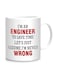Giftex I'M An Engineer Printed Mug White/Black//Red 11.5X10.5X10.5cm