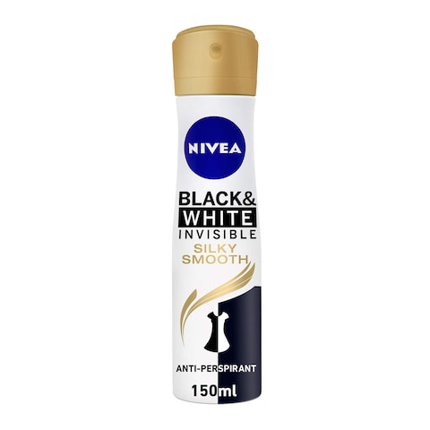 Buy NIVEA Antiperspirant Spray for WoMen Black  White Invisible Silky Smooth Shaving 150ml in Saudi Arabia