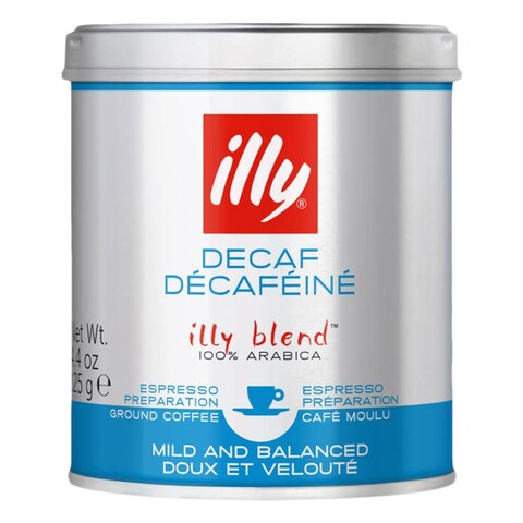 Illy Espresso Decaffeinated Ground Coffee 125g