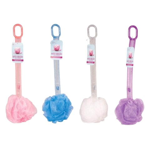 Uncle Bills Assorted Bath Brush With Handle 4 Pieces (38cm)