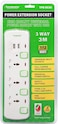 Terminator Power Extension 3 Socket 2 USB Charging Ports with 3 Meter Cable -TPB 853U