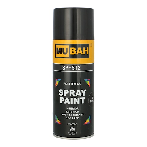 Mu Bah Spray Paint SP-512 GW-300G 39 Black 400ml