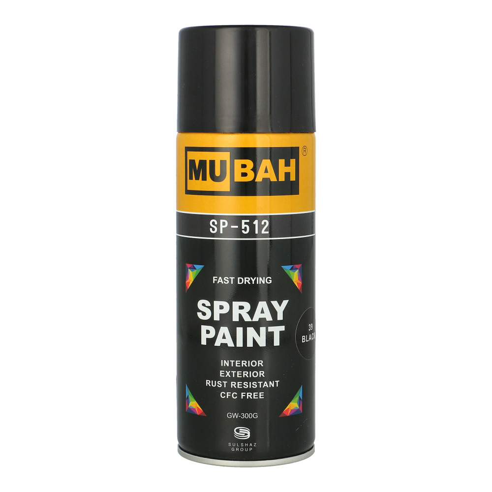 Mu Bah Spray Paint SP-512 GW-300G 39 Black 400ml