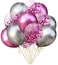 Generic - 15Pcs/Lot Confetti Balloons 12Inch Purple Latex Balloon Wedding Decoration Happy Birthday Party Supplies Bling Balloon