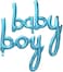 Generic Baby Boy Foil Letter Balloons Banner Baby Sign Script Balloons Baby Shower Gender Reveal, 16&ldquo; Baby Blue