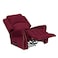In House Velvet Rocking Recliner Chair - Burgundy - NZ120