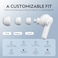 QCY T13 Touch Control 4 Microphones ENC Wireless Earphones White