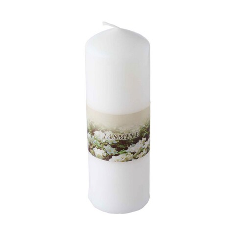 Kanawaty Large Pillar Candle - Jasmine Scent