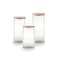 Blackstone Glass Canister With Bamboo Lid YKS411 Clear/Beige 3 PCS