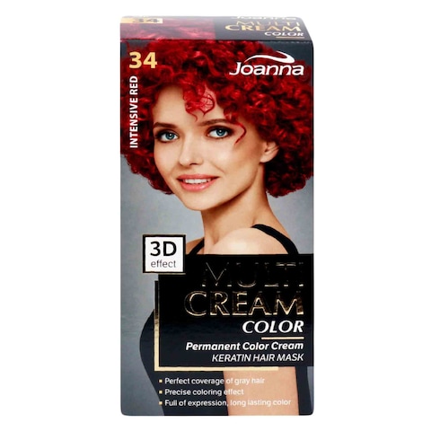 Joanna Hair Color Multi Cream 3D Effect 34 Intensive Red