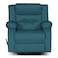 In House Velvet Rocking &amp; Rotating Recliner Chair - Dark Turquoise - NZ30