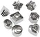 Mini Shapes Cutters, Set of 24, the 8 most popular mini cutter shapes in 3 sizes each for Cookies, Icing, Sugarcraft &amp; Cake Decoration