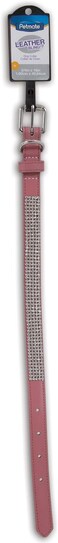 Petmate Bling Leather Dog Collar 3/4" X 16" Pink