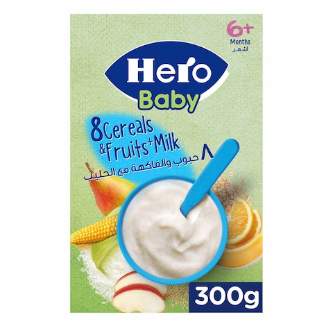 Hero Baby 8 Cereal and Fruit with Milk - 300gm