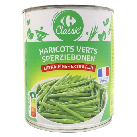 Buy Carrefour Extra Fine green Beans 800g in Saudi Arabia